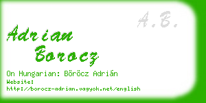 adrian borocz business card